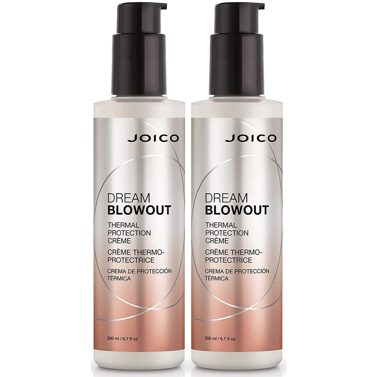 Joico Dream Blowout bottle front with dual-pack and heat protection up to 450F