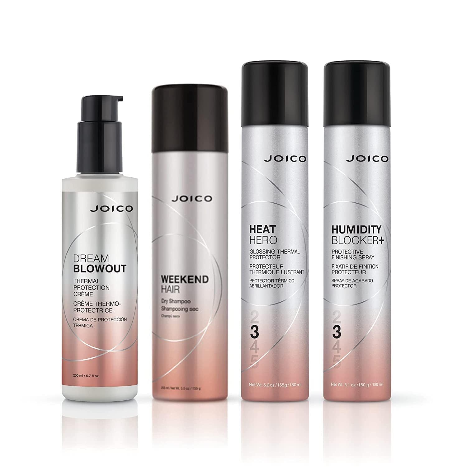 Joico Dream Blowout packaging display emphasizing two-bottle pack savings