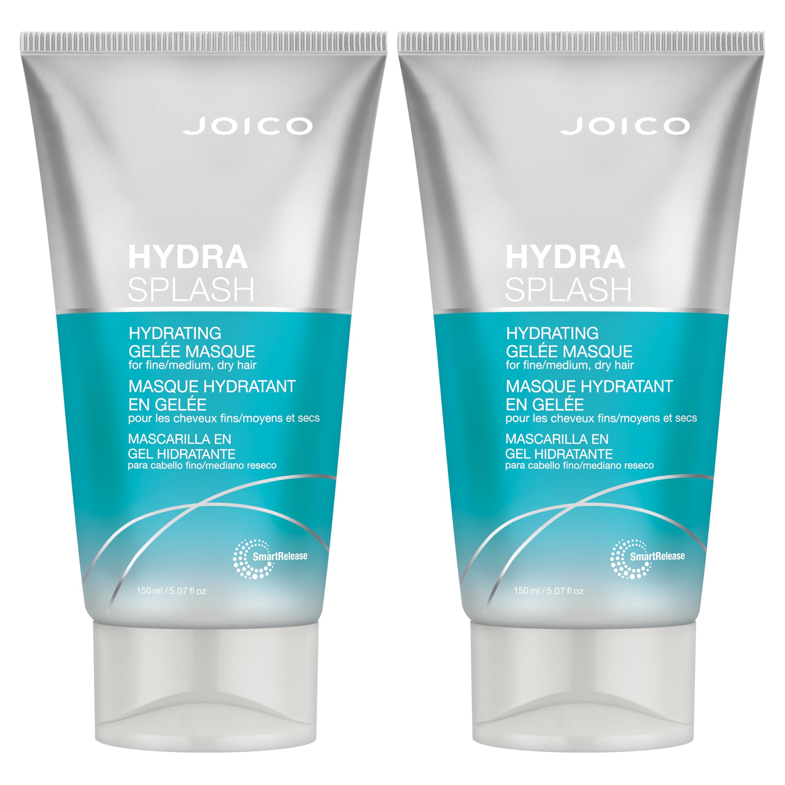 Joico HydraSplash Gelee Masque pack front — two bottles provide lasting hydration for fine to dry hair