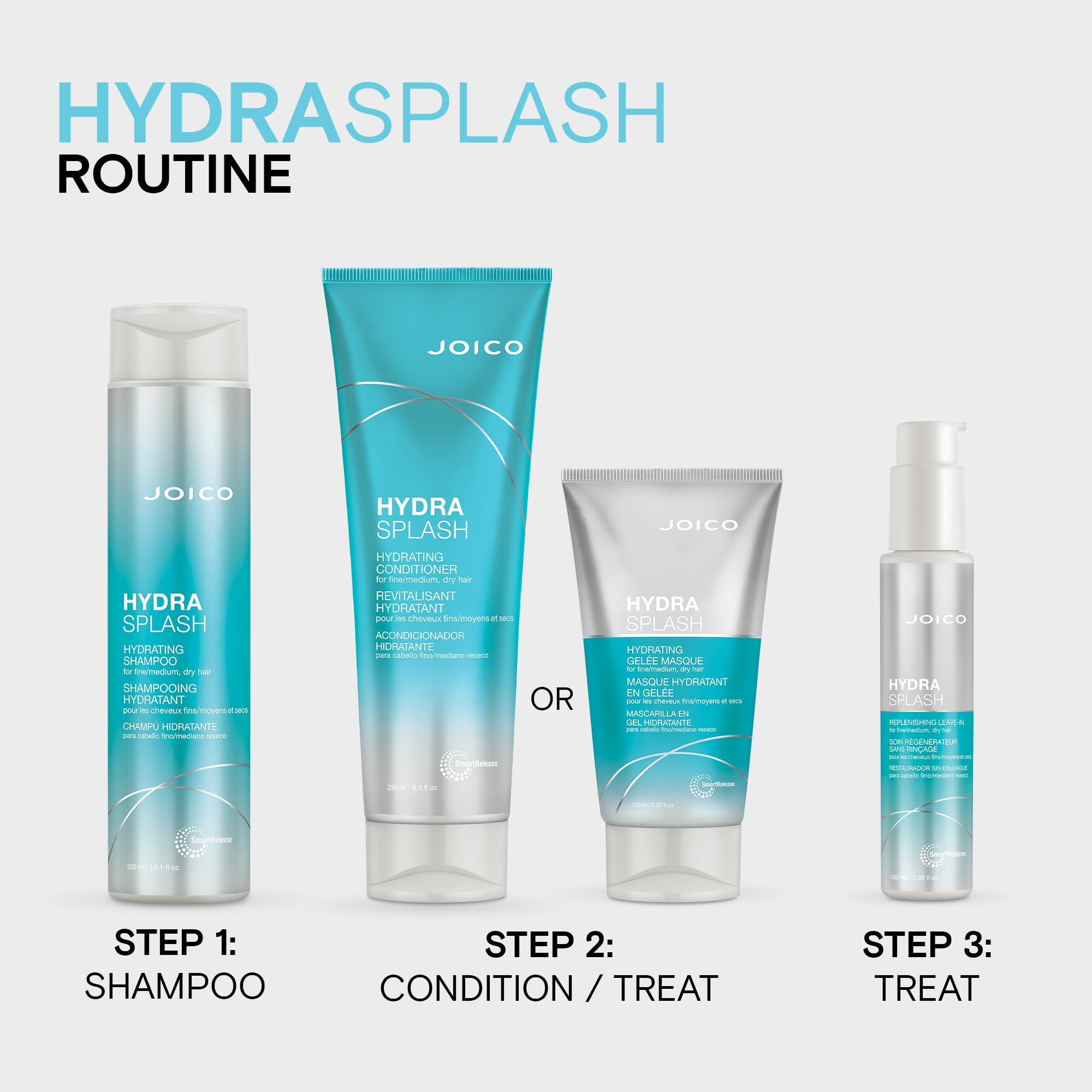 Joico HydraSplash Gelee Masque shine — revived shine and replenished feel after use