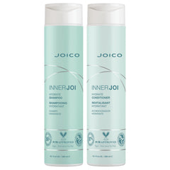 Joico InnerJoi Hydration Shampoo bottle with apple extract for nourished hair.