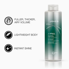 Joico JoiFULL rich lather close-up highlights a clean, refreshing feel.