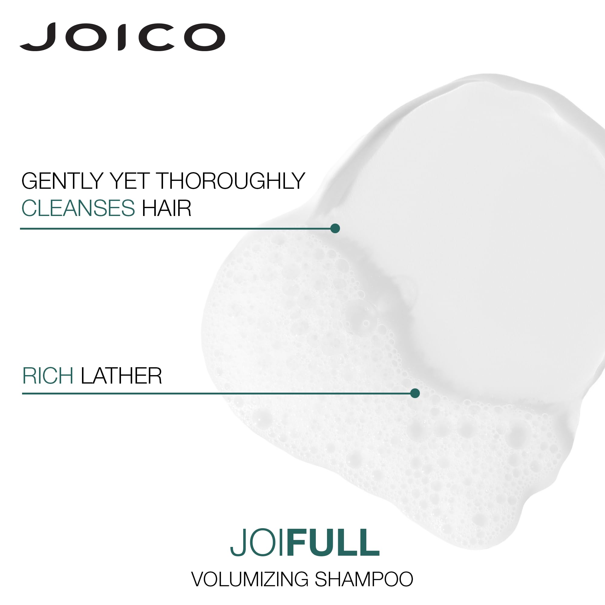 Joico JoiFULL volumized hair after use demonstrates lift and body.