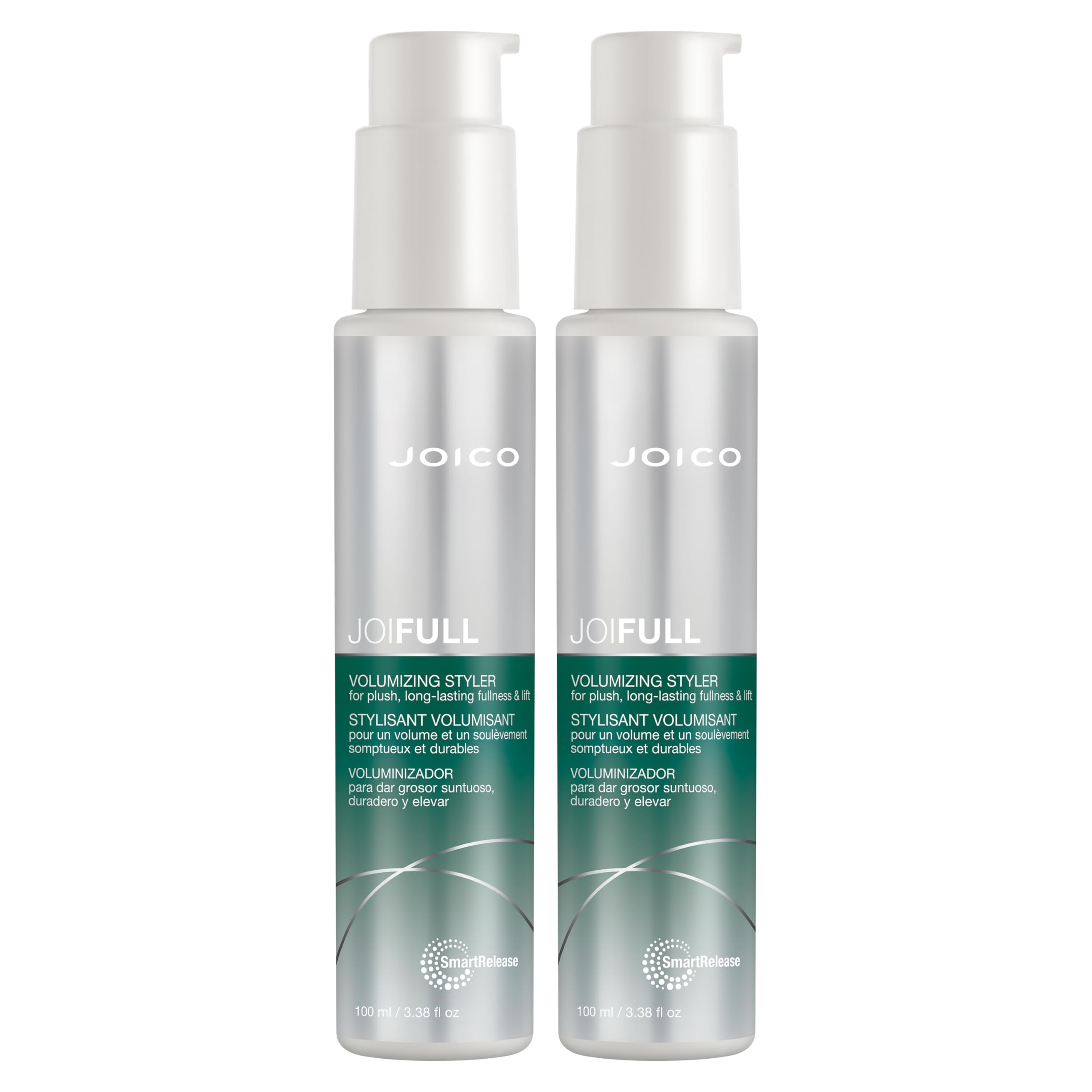Joico JoiFULL volumizing styler bottle front showing design for instant body