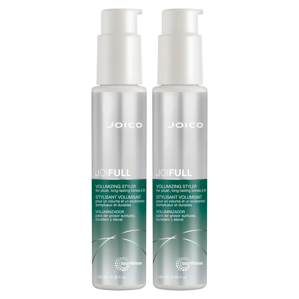 Joico JoiFULL volumizing styler bottle front showing design for instant body
