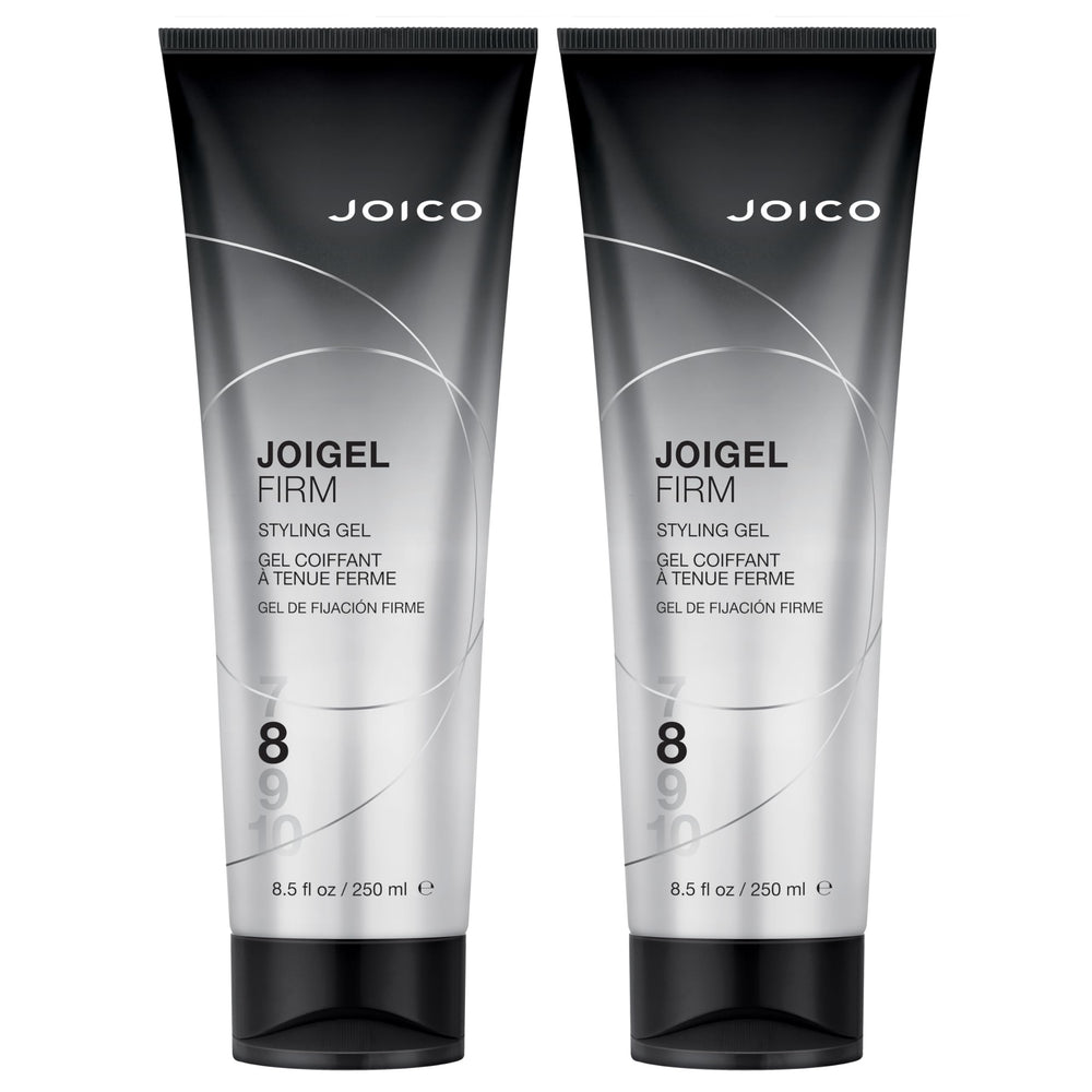 Joico JoiGel Firm Styling Gel bottle front for lasting hold.