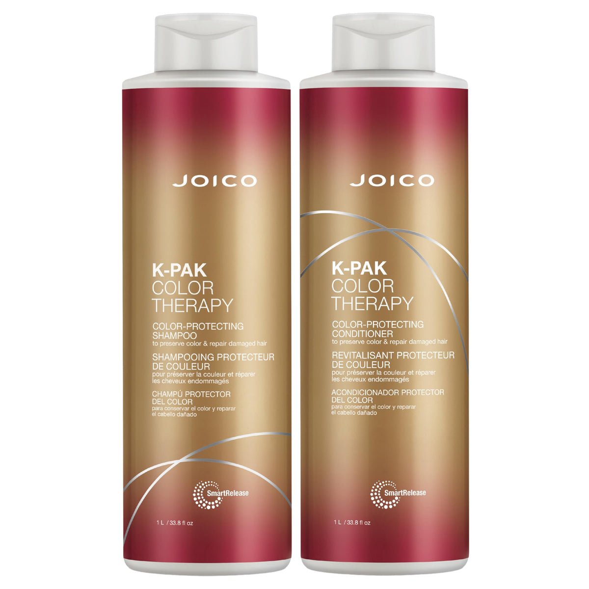 Joico K-Pak Color Therapy Shampoo bottle showing color protection and cleansing ability