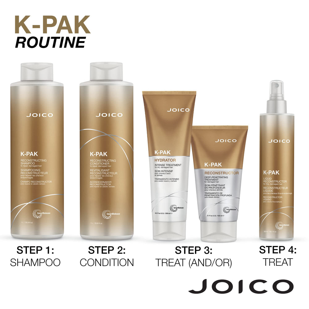 Joico K-PAK set on bathroom counter ready for use.