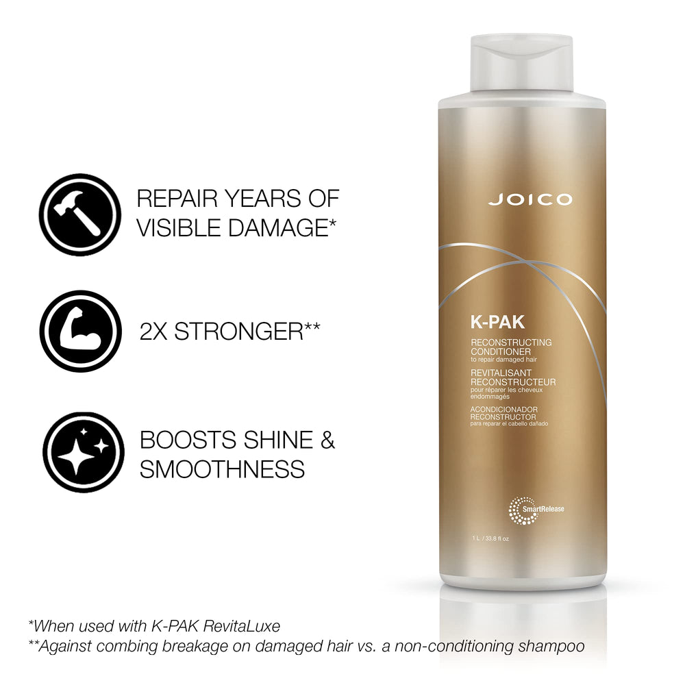 Joico K-PAK Bio-Advanced Peptide complex illustration highlights the repair science.