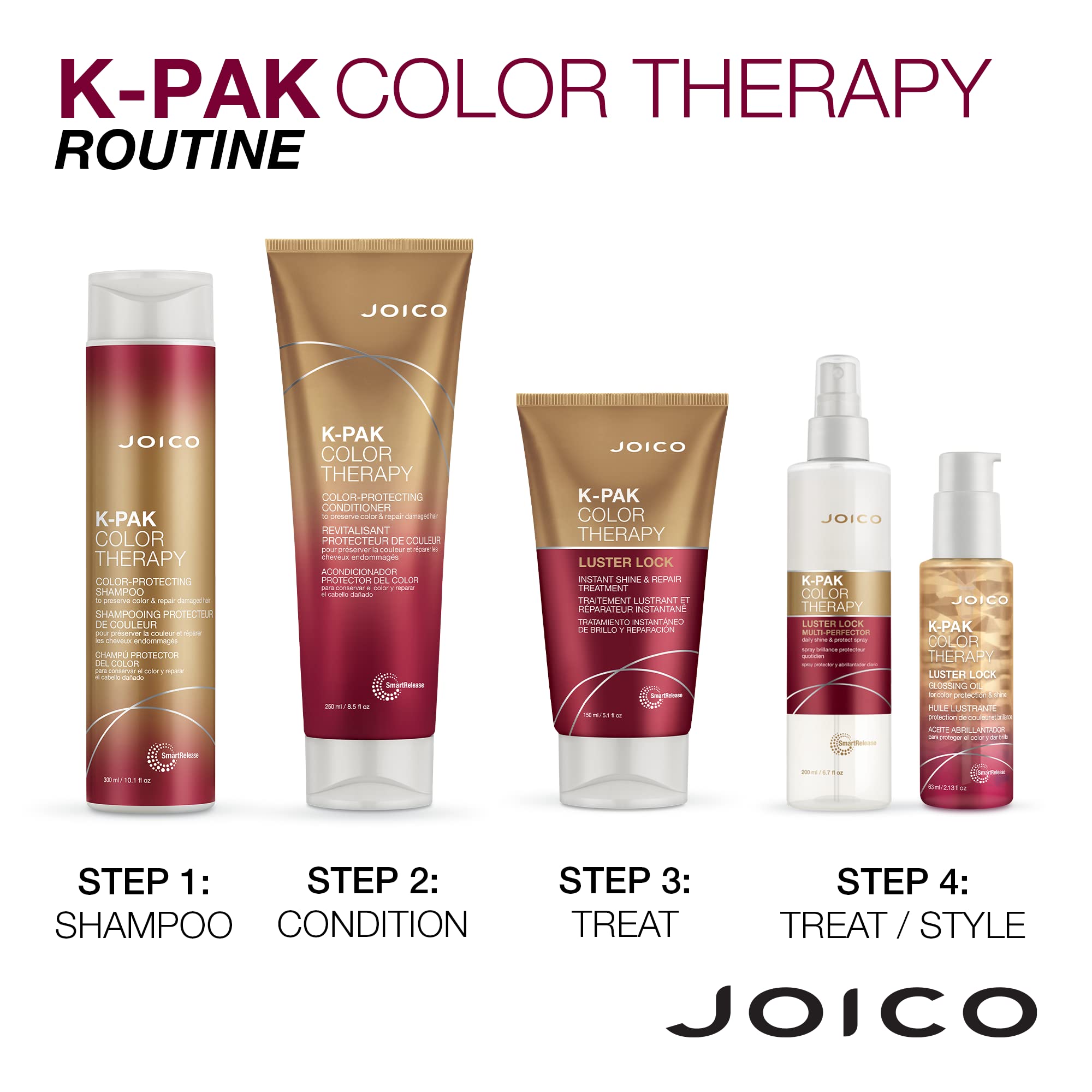 Hair shines and moves with Joico Color Therapy duo