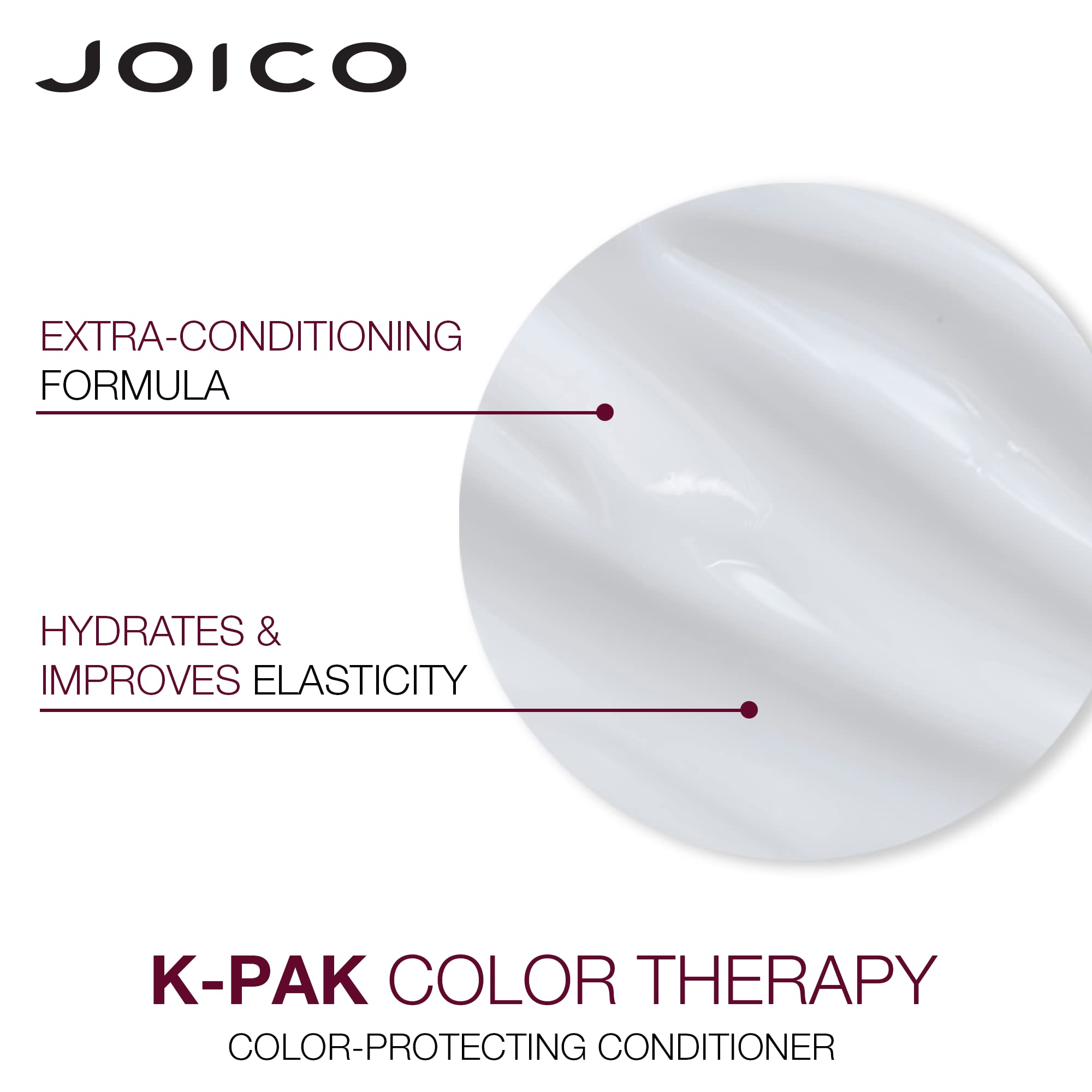 Nourished damaged color-treated hair with Joico K-Pak Color Therapy