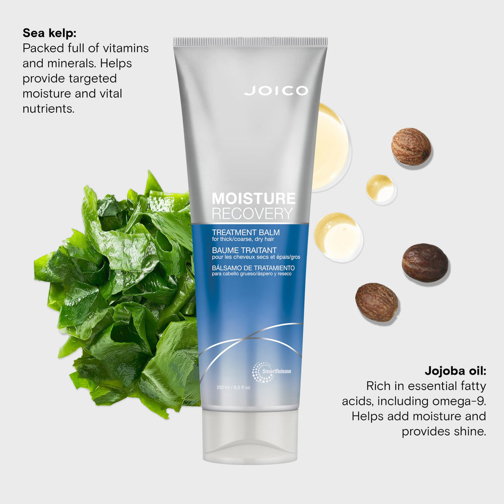 Dispense pump view of Joico Moisture Recovery Balm for easy application