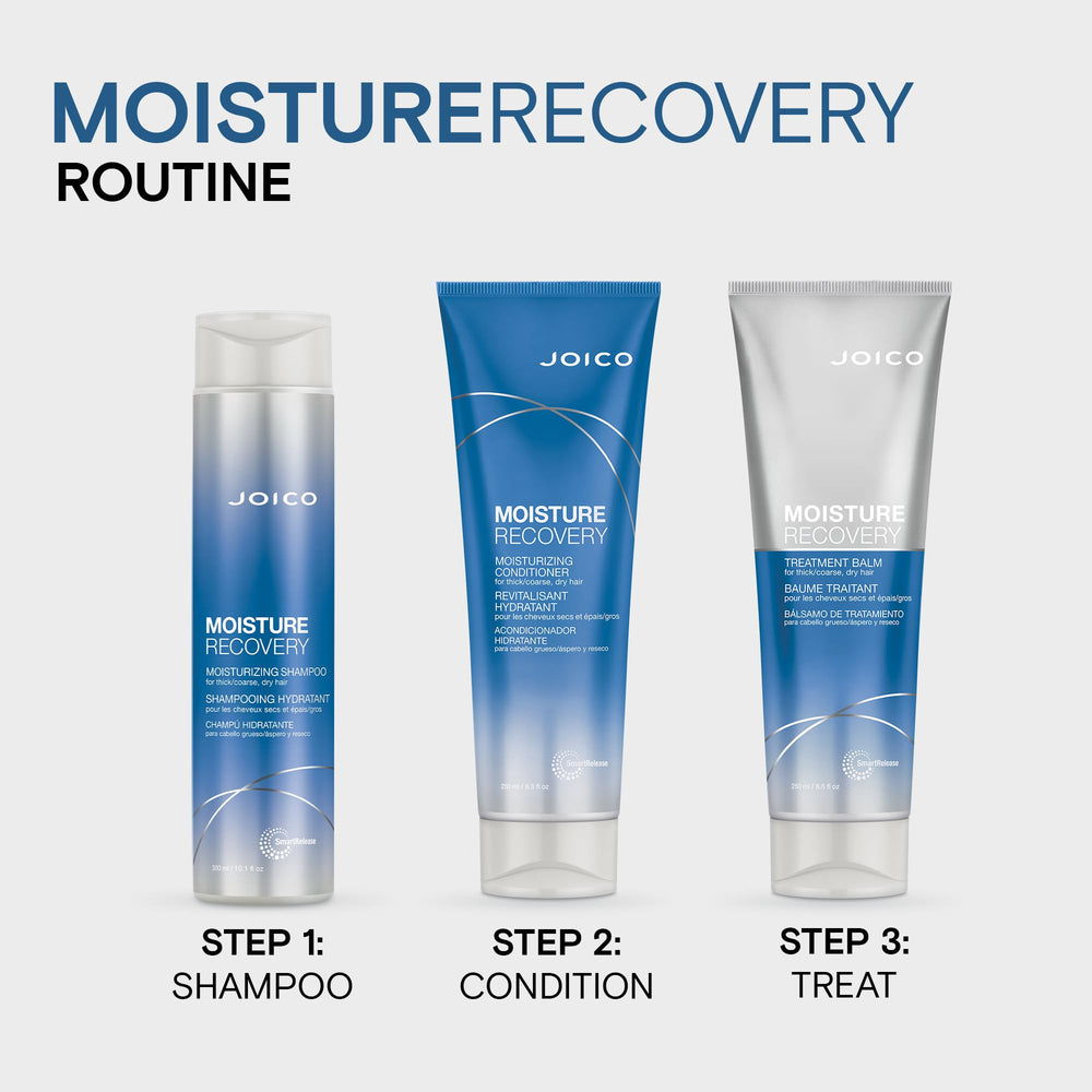 Gift set display of Joico Moisture Recovery Balm with two bottles and value for gifting