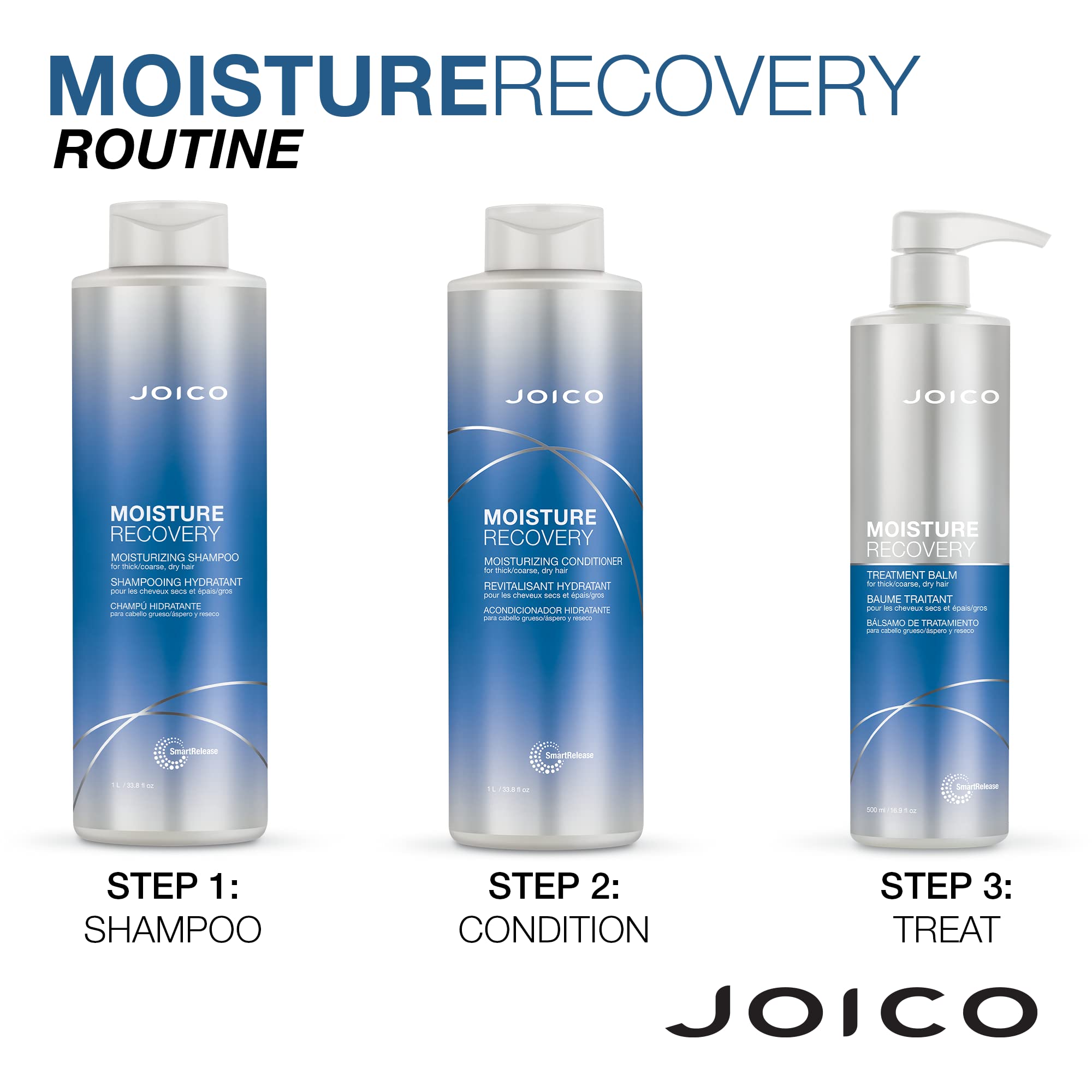 Joico Moisture Recovery Conditioner elasticity restore helps hair move with ease