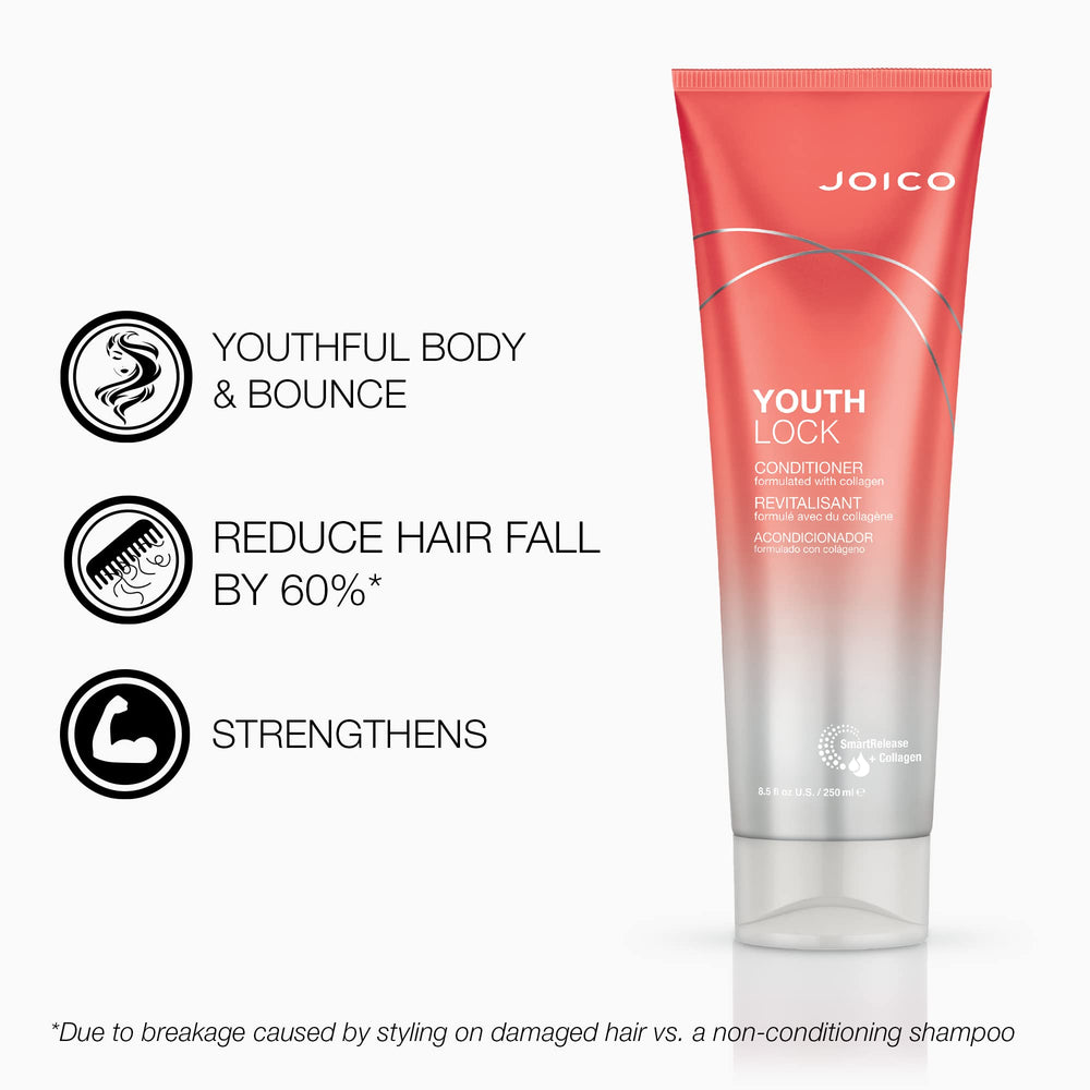 Joico YouthLock collagen label signals added body and bounce for mature hair
