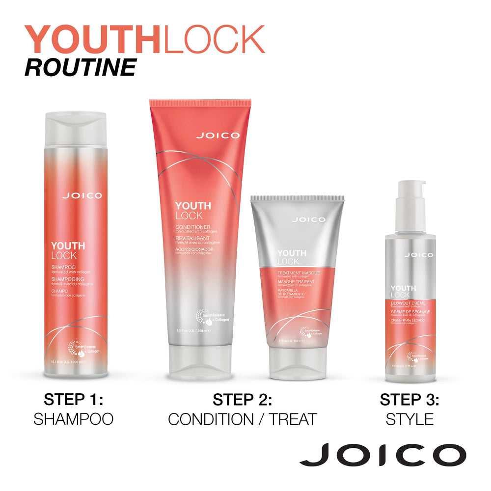 Daily-use routine with Joico YouthLock promotes balanced, healthy-feeling hair