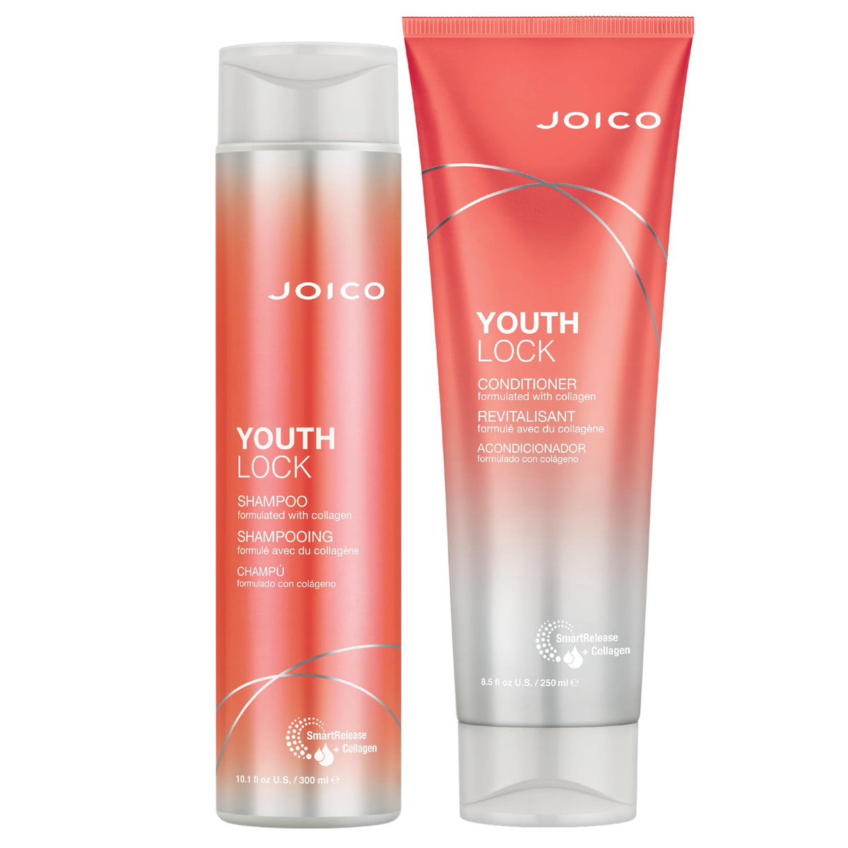 Joico YouthLock shampoo bottle promoting gentle daily cleansing for hair health