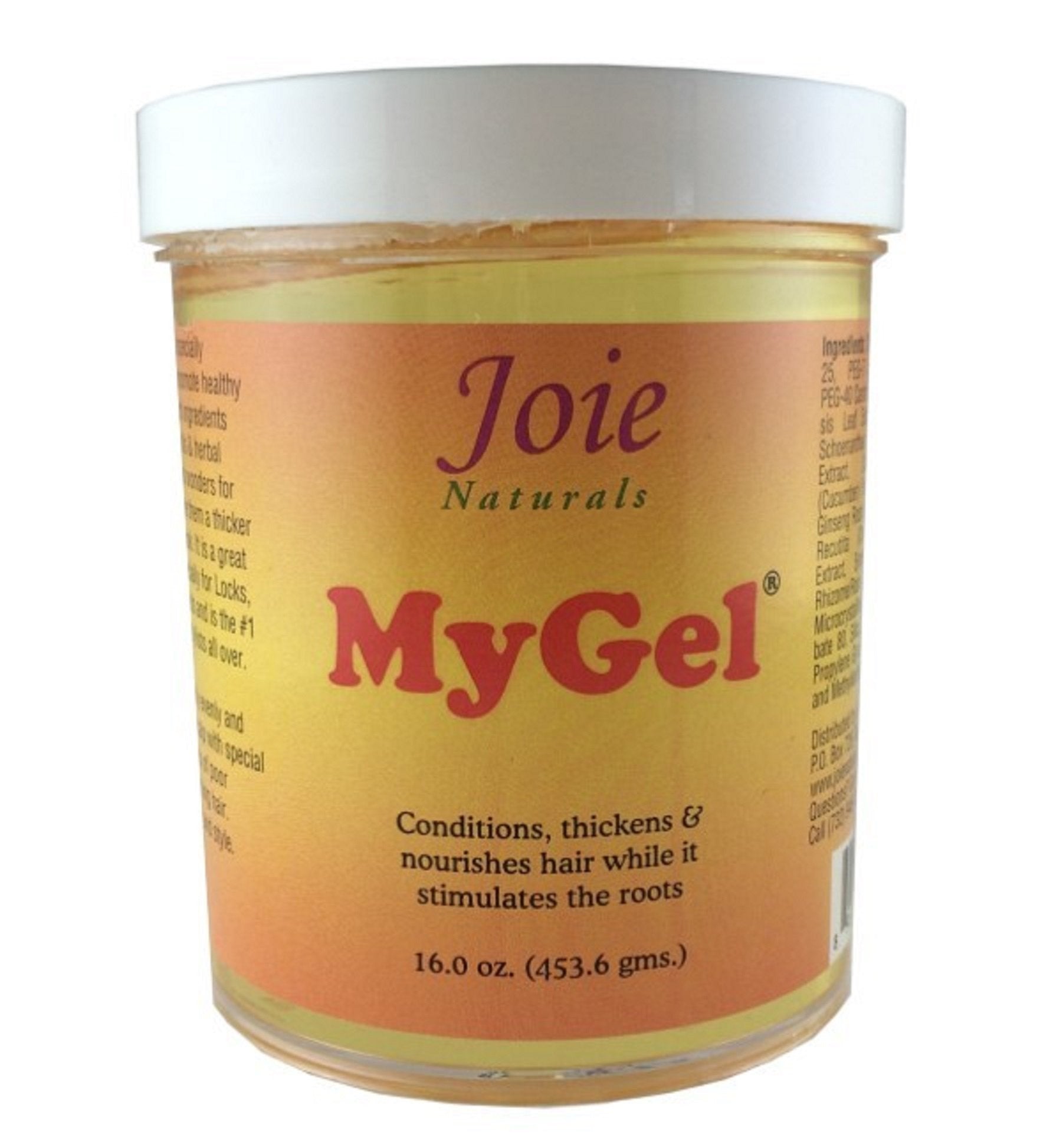 Joie Naturals MyGel bottle with 16 oz gel for thicker-looking hair