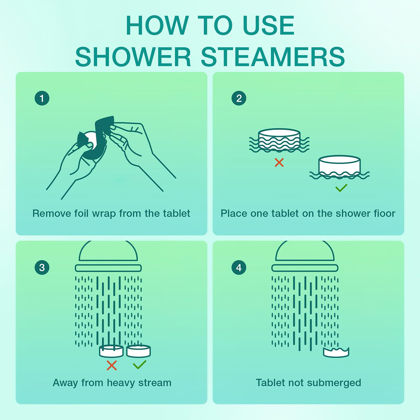JoJowell mint-eucalyptus steamers creating a calming bathroom ambience.