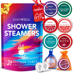 JoJowell gift box with varied shower steamers for a home spa experience
