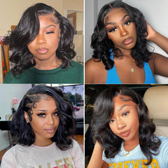 Jolanly bob wig glueless cap interior for easy wear