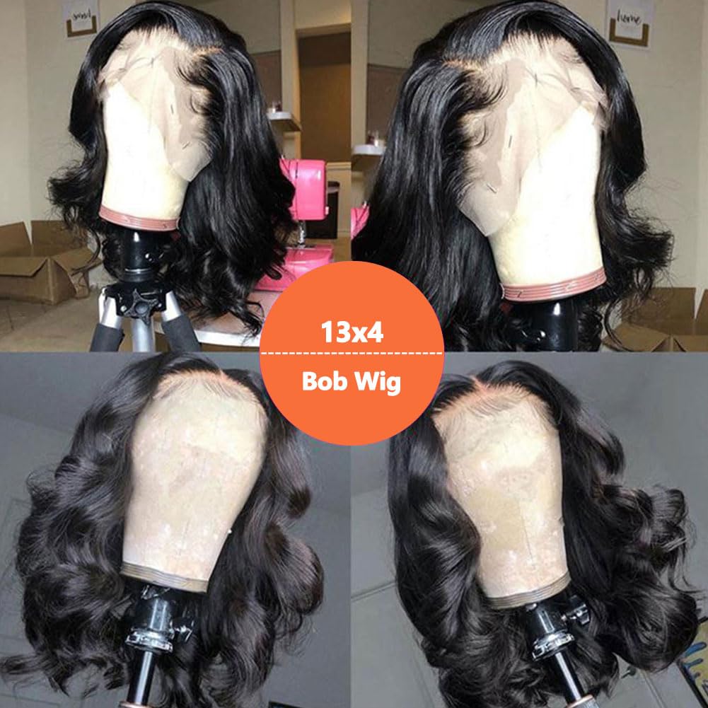 Jolanly bob wig pre-plucked hairline for seamless look