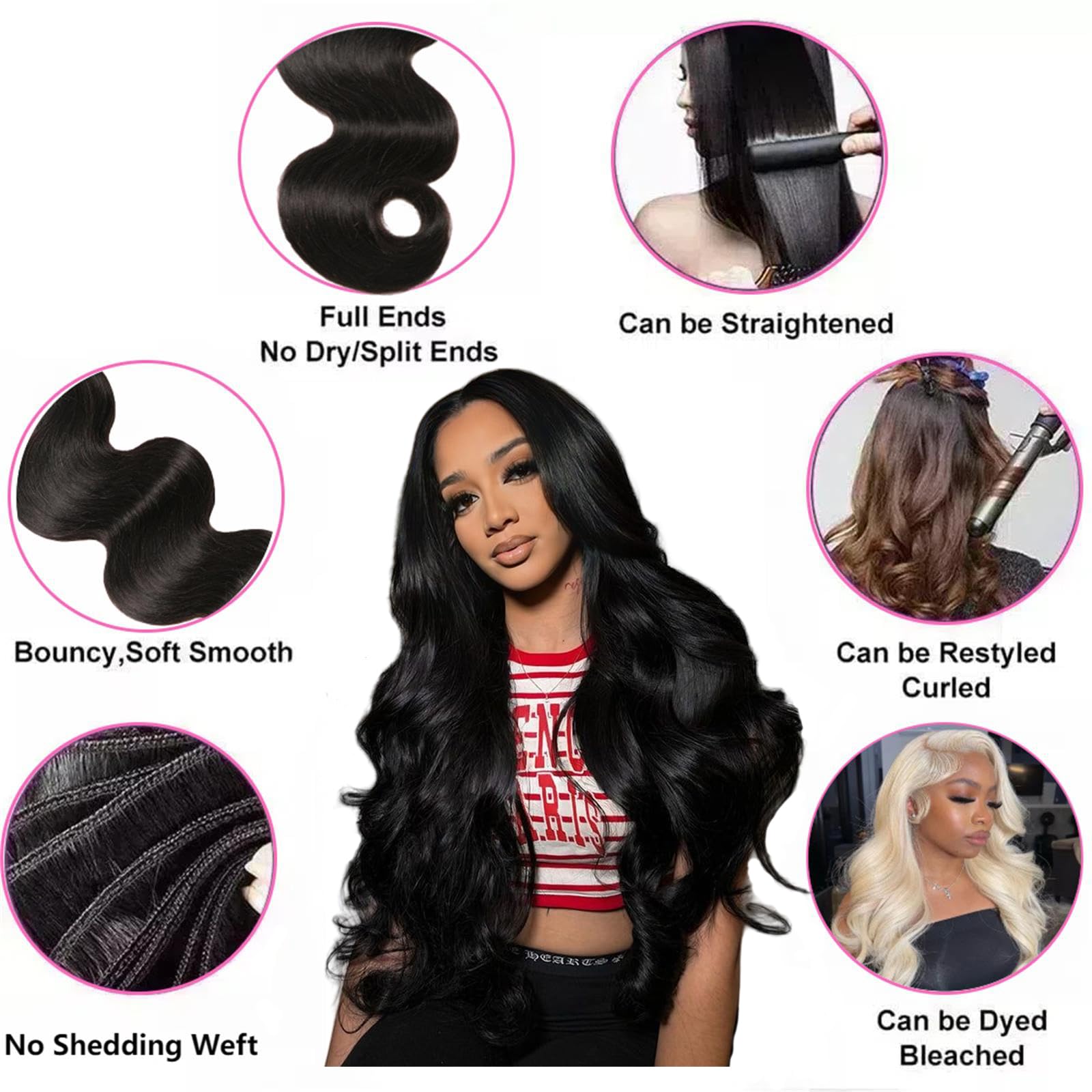 Jolanly body wave styled look demonstrating easy daily wear.