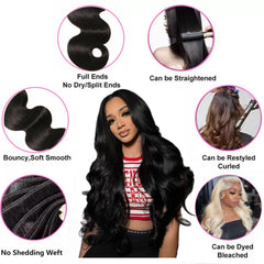 Jolanly body wave styled look demonstrating easy daily wear.