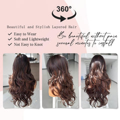 Jolelyne long ombre brown wig full length, natural body wave.
