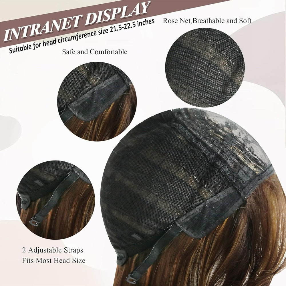 Jolelyne soft heat-resistant fiber wig, lightweight feel.