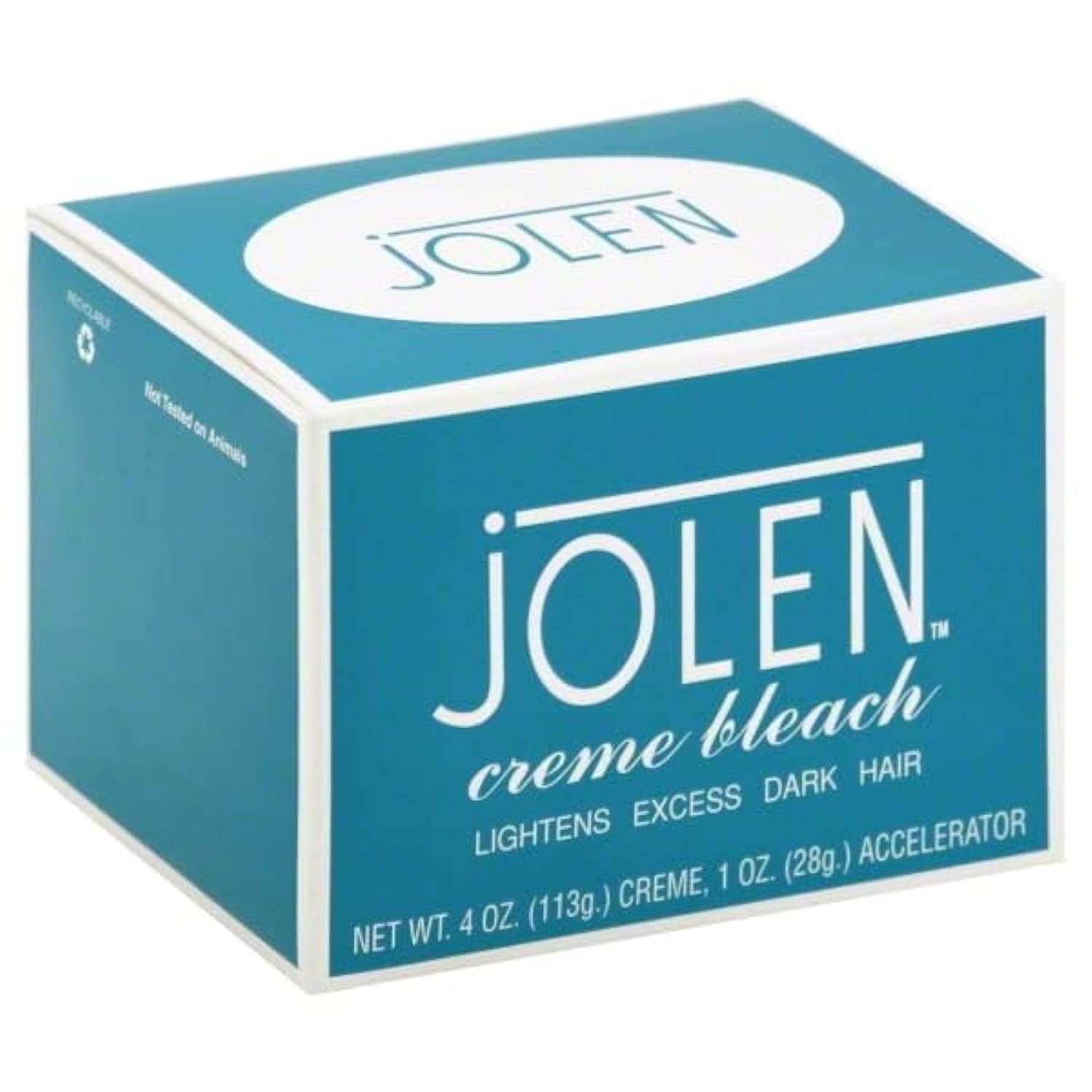 Jolen Creme Bleach Original Formula jar close-up for even hair-lightening results