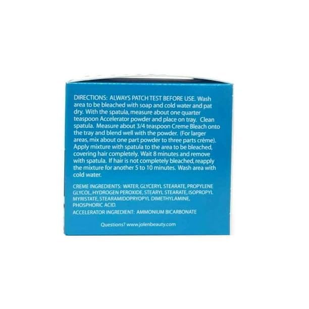 Jolen Creme Bleach Original Formula tube ready for precise facial hair application