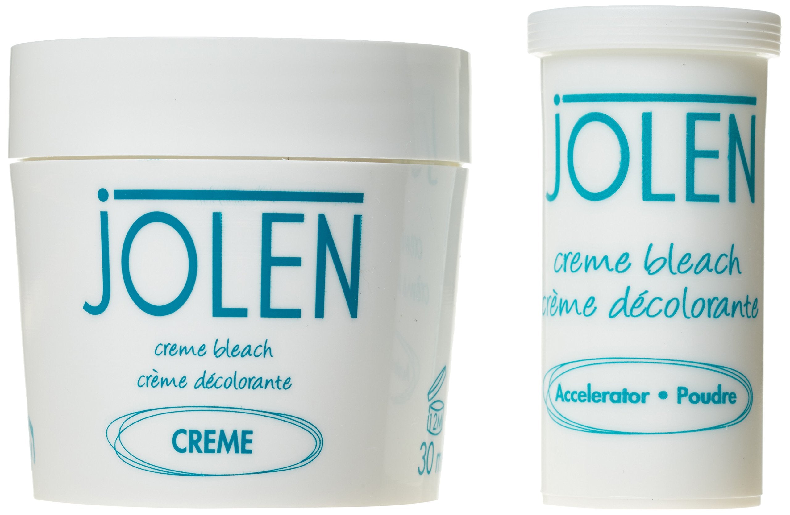 Jolen Creme Bleach Pot label highlights Made in USA and product code B00X3N4BDS.