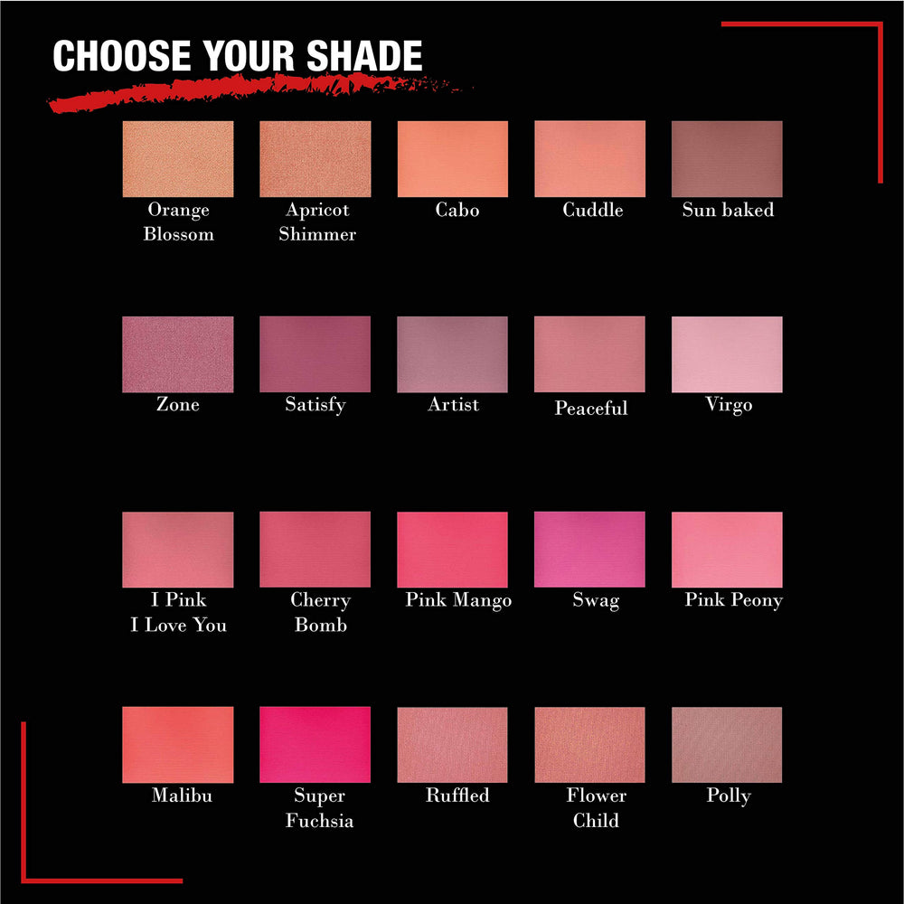 Jolie Blush buildable color swatch to sculpt and define cheek contours