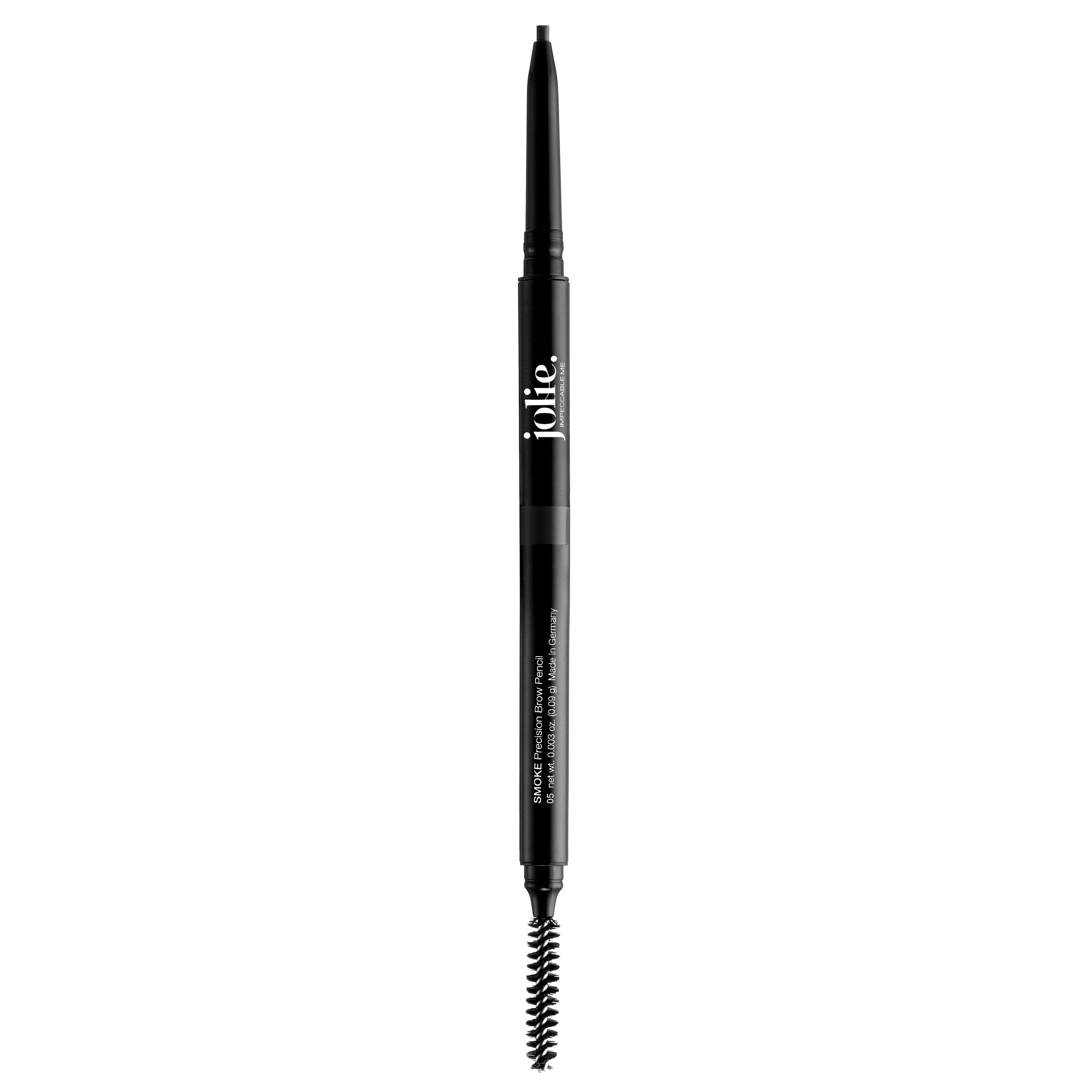 JOLIE Brow Pencil with spoolie demonstrates blending and shaping for symmetry