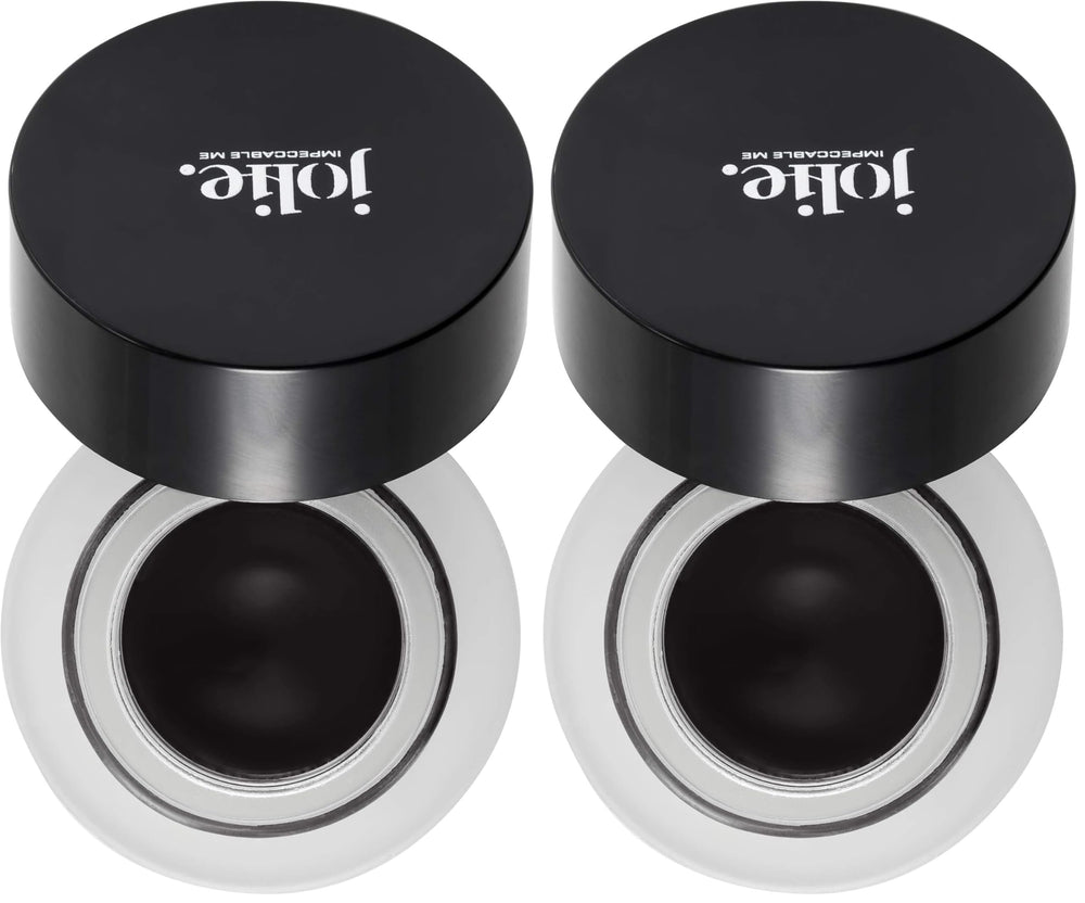 Jolie Long-Wear Luxe Creme Gel Eyeliner Pot Onyx Black close-up shows creamy texture for easy lining.
