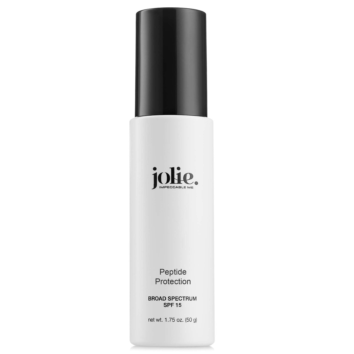 Jolie Multi-Peptide Lotion bottle-front highlighting SPF 30 daily protection.
