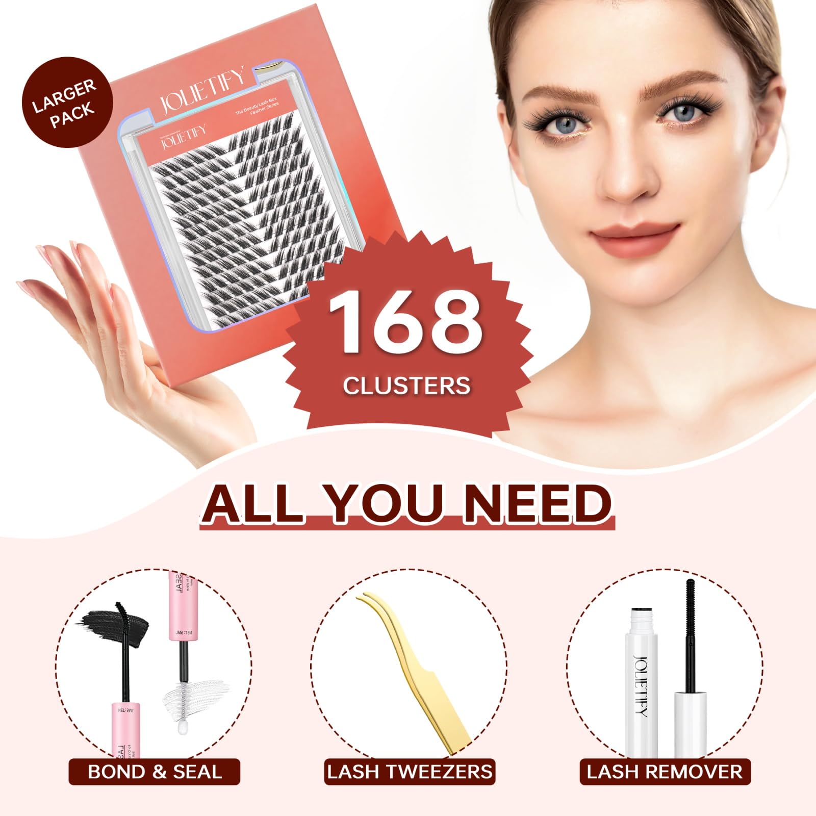 Jolietify Waterproof Bond & Seal secures lashes for all-day wear with minimal smudge
