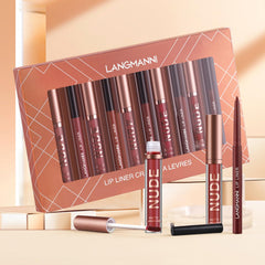 Liner-outline and lipstick application step illustration showing crisp edges.