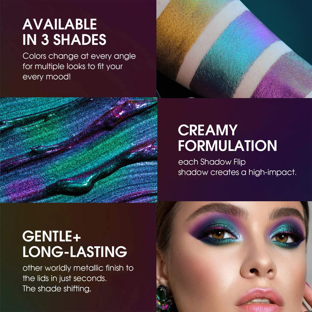 Jolilab Liquid Chameleon Eyeshadow application swirl close-up for easy blend and seamless finish