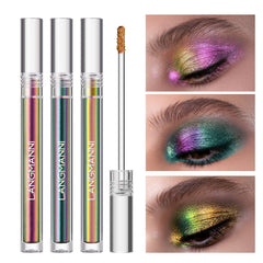 Jolilab Liquid Chameleon Eyeshadow Peacock Glow swatch for bold, long-lasting iridescent lids