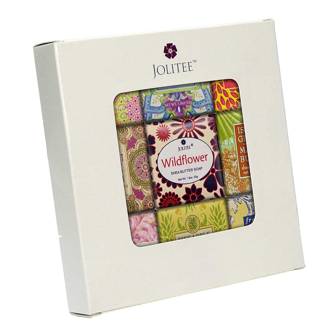Jolitee botanical soap sampler Rose-Vanilla close-up for spa-like cleansing.