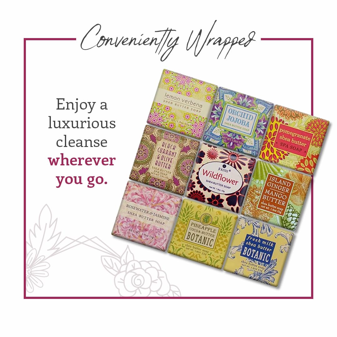 Jolitee French milled mini-bars wrapped image showcasing gift-ready packaging ideal as a thoughtful gift.