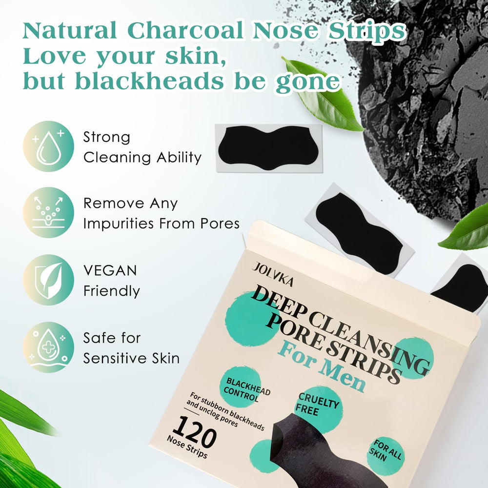 JOLVKA charcoal nose strip adheres to pores for effective dirt extraction