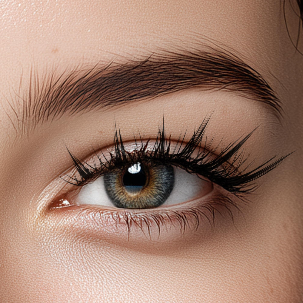 JoMay self-adhesive lash clusters showing four lengths for versatile styles.