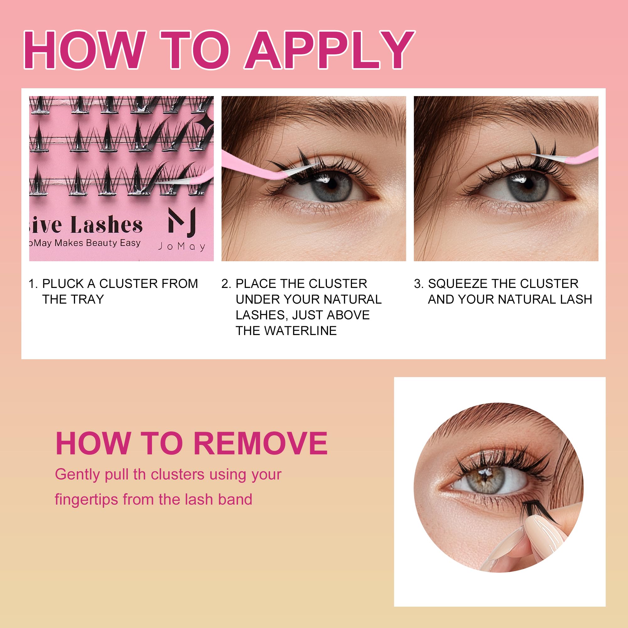 JoMay lashes in use during work or date night for seamless blend.