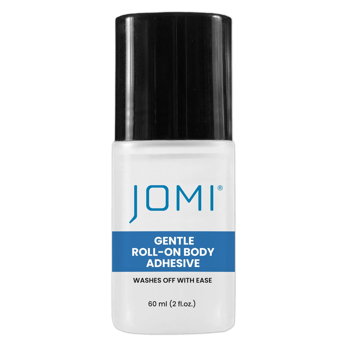 JOMI COMPRESSION roll-on body glue applied on skin for secure, comfortable adhesion.