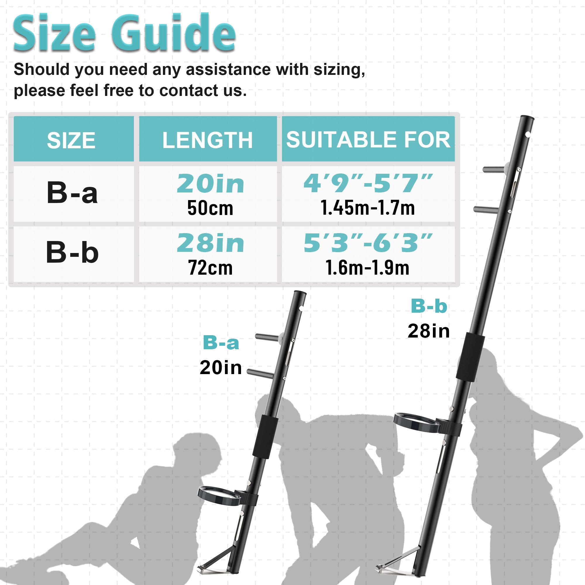 Ergonomic 20 inch extension handle aids reaching nails without bending