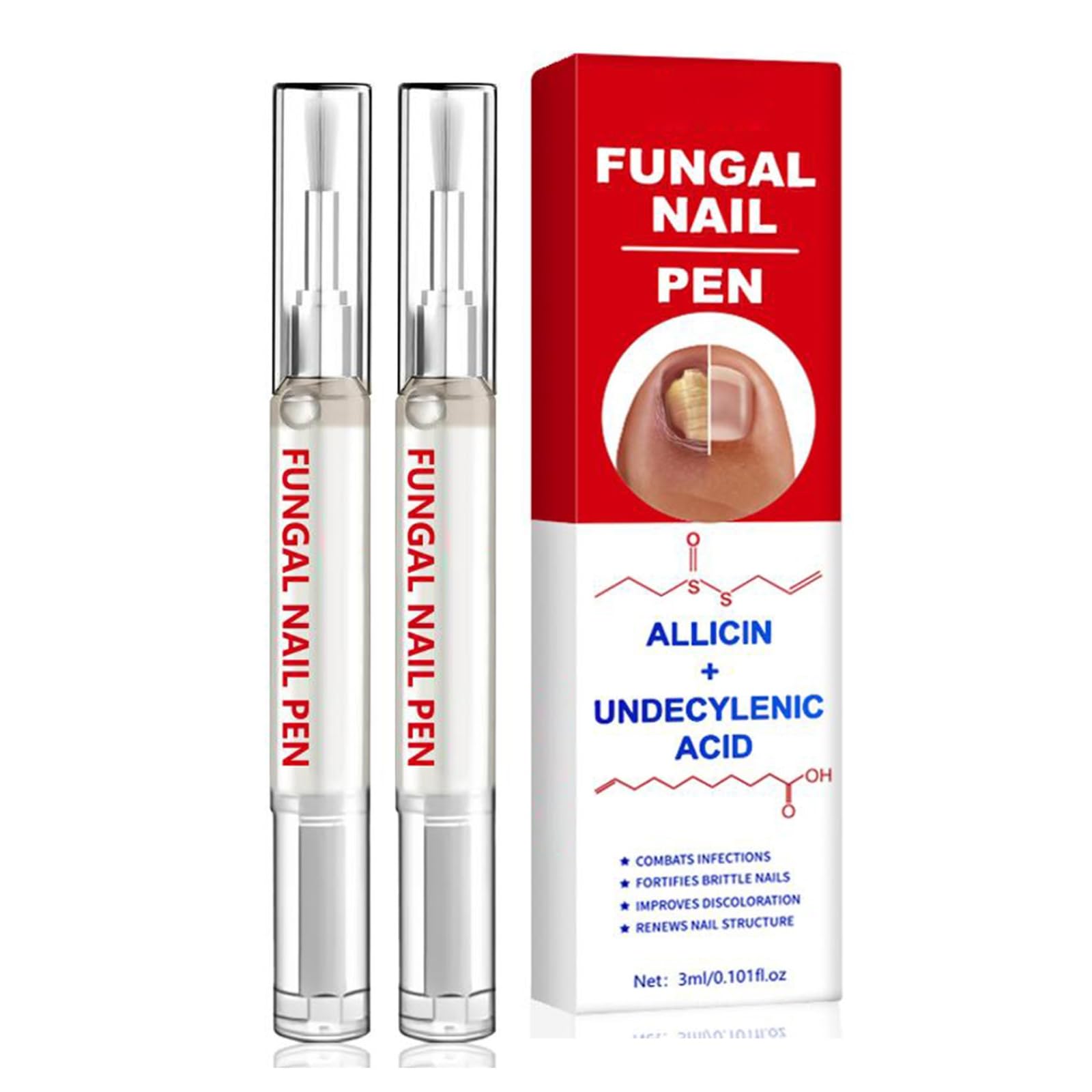 JONKEYPENY allicin-undecylenic pen close-up shows targeted nail application benefits