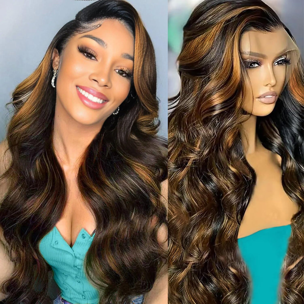 JonLiarge 13x6 Ombre lace front wig with natural part and full coverage.